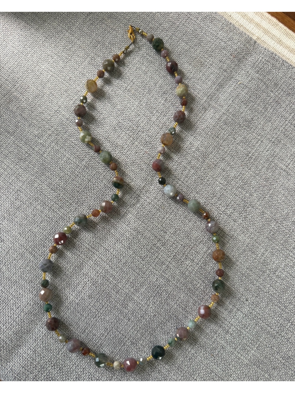 Multicolor Gemstone Beaded Necklace – Artisan Statement Necklace
